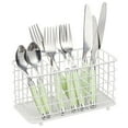 thumbnail image 4 of mDesign Metal Wire Kitchen Cutlery/Utensil Storage Bin, 3 Sections - White, 4 of 8