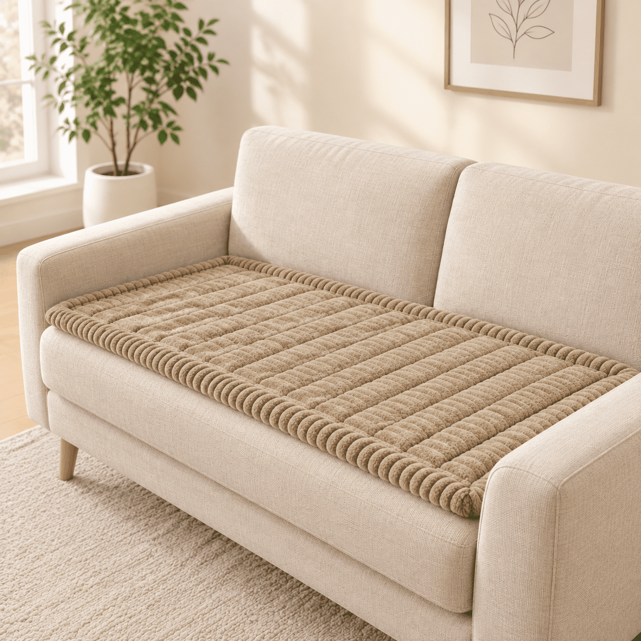 Camel 27.6 x 70.9 Washable Non Slip Pet Sofa Cover Protector for Dogs and Cats