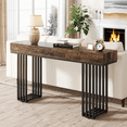 thumbnail image 5 of Tribesigns 55-Inch Console Table for Entryway, Industrial Hallway Table with Metal Frame for Living Room, Entrance, Brown & Black, 5 of 7