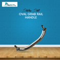 thumbnail image 2 of MARINE CITY Oval Tube Boat Handle Grab Bar Mount Handrail with Flange and Studs 7-5/8 Inches, Marine-Grade Stainless Steel for Yachts, RVs, and Boats Pack of 1, 2 of 7