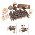 thumbnail image 5 of Guinea Toys Chinchilla Hamster Rat Toys, Bunny Gerbil Molar Natural Wooden Dumbells Exercise Bell Roller Small 4, 5 of 5
