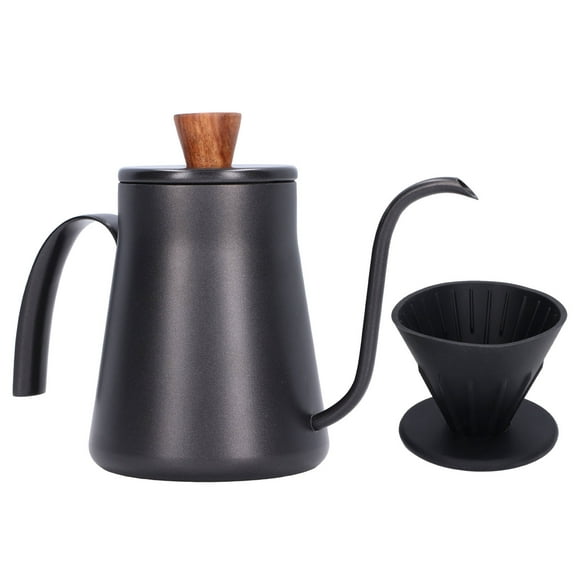 Pour Over Coffee Maker Set Stainless Steel 400ml Gooseneck Kettle Sturdy Durable Easy Filtration Pour Over Coffee Maker