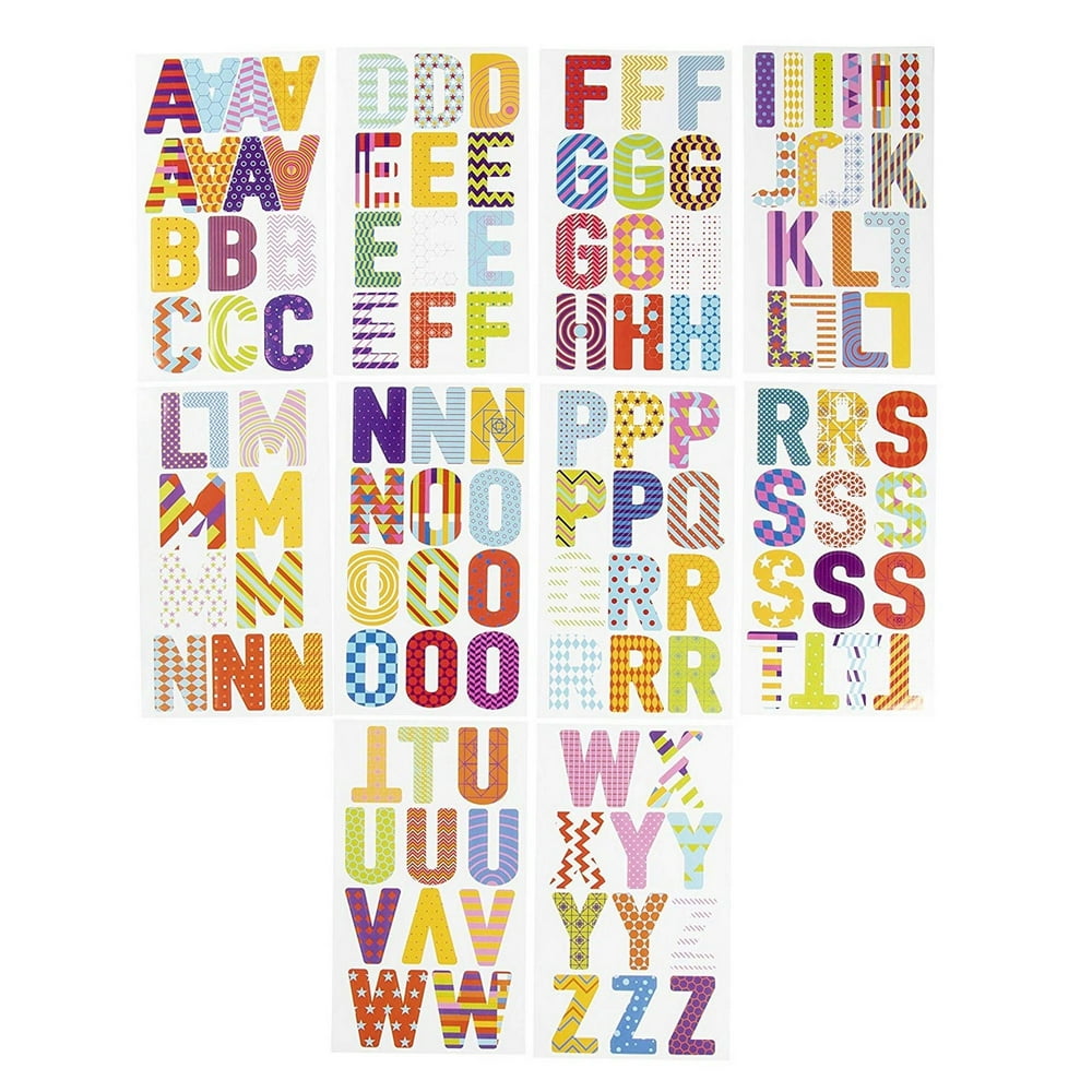 letter stickers 333 count alphabet stickers a z colorful uppercase