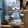 thumbnail image 2 of Resin Snowman Figurine Christmas Ornaments, Cartoon Miniature Snowman Decor for Desktop, Garden, Tabletop, Holiday Party Decorations, Winter Resin Craft Accessories for Home and Festive Display (A), 2 of 5