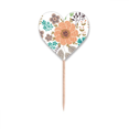 thumbnail image 1 of Sun Orange Flower Plant pintura Etiqueta del corazón de la bandera del palillo de dientes, 1 of 3
