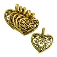 thumbnail image 3 of 50 piezas al por mayor dorado, colr de corazón hueco, bolsa, , colgante fabricación , manualidades Baoblaze Colgante de corazón, 3 of 5