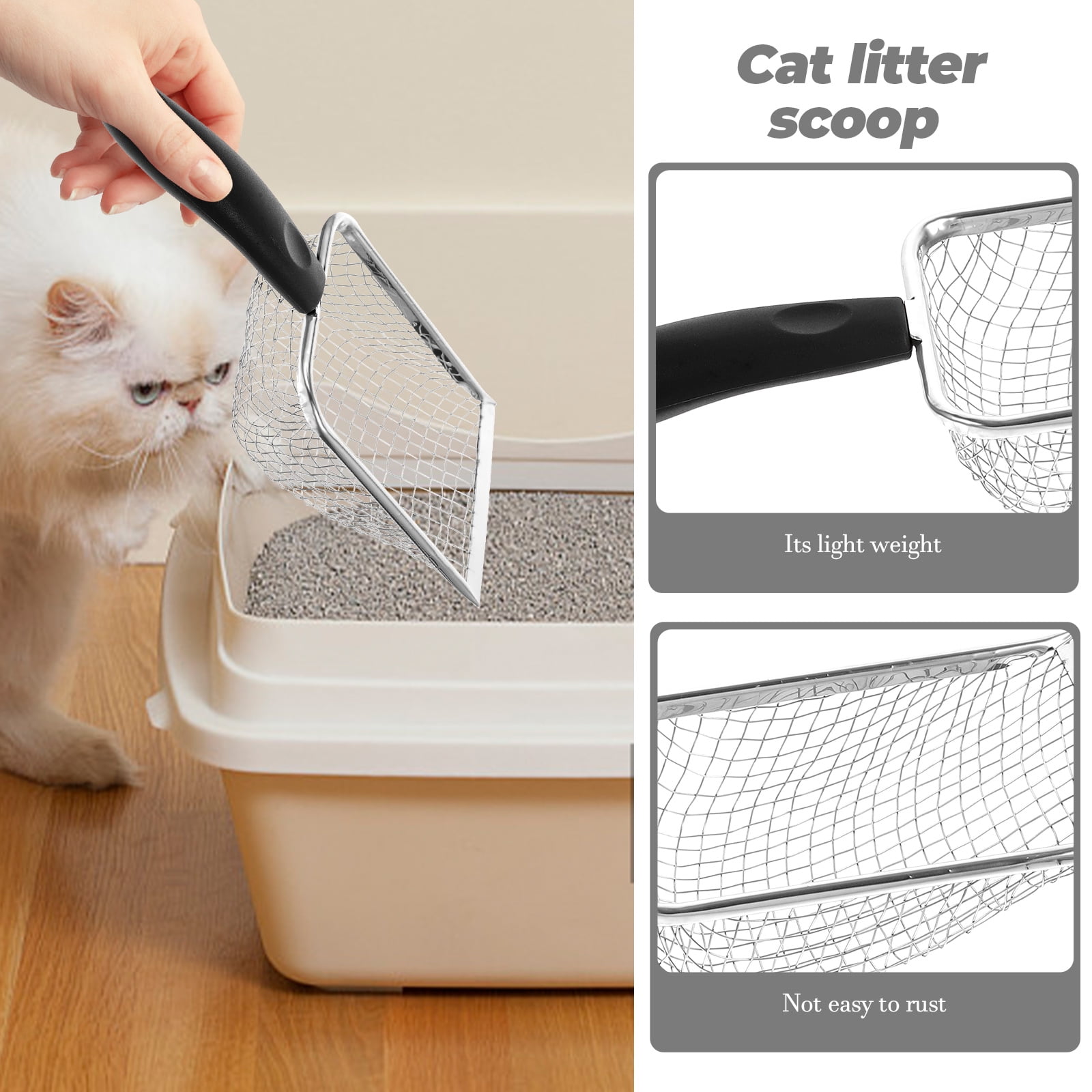 Household Cat Litter Scoop Fine Mesh Reptile Litter Sifter Pet Litter Sand Sifter With Long Handle Walmart