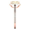 thumbnail image 3 of 1.86 ct Emerald Cut Natural Morganite Solitaire with Accents Engagement Ring for Women in 18K Rose Gold, 3 of 5