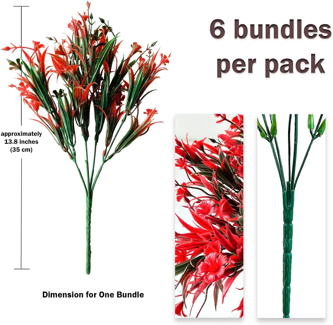 Artificial Flowers for Outdoors,16 Bundles Outdoor Fake Flowers UV Resistant Faux Silk Flowers for Outside Planters, Window Box Pot(Mix Color)