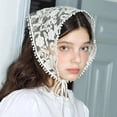 thumbnail image 3 of Womens White Lace Headband Cute Triangular Headband Sweet Temperament TBY QFD, 3 of 9