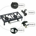 Portable Camp Stove Single Double Burner Iron Propane Gas LPG Outdoor