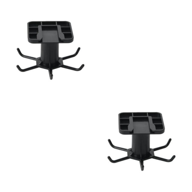 Toystoory Colgador de cocina ABS, reemplazo autoadhesivo, 360 grados, 6 garras, taza desmontable, herramienta de cocina, cepillo, soporte para Negro 2Conjunto