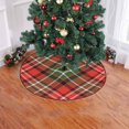 thumbnail image 2 of FMSHPON Tartan Pattern Xmas Christmas Tree Skirt Stand Mat for Holiday Party Decoration Indoor Outdoor 48 inches, 2 of 3