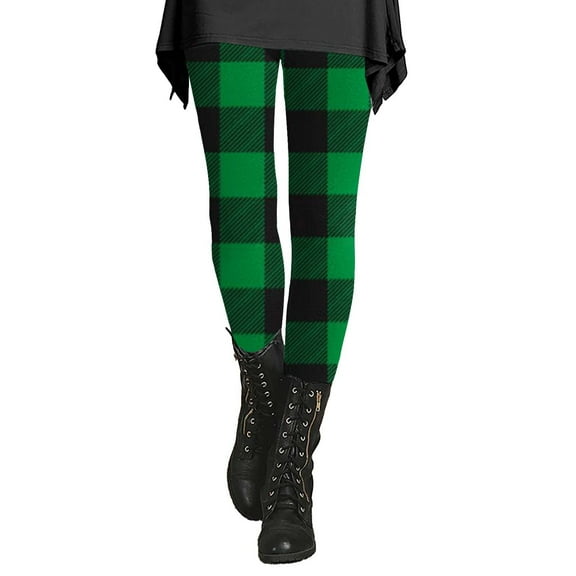 Outfmvch Christmas Leggings for Women Christmas Pants for Women Gym Leggings for Women’s Leggings Fleece Pants Women Plus Size Leggings Green L