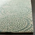 thumbnail image 3 of SAFAVIEH Bella Natalee Medallion Geometric Wool Runner Rug, Ivory/Blue, 2'3" x 7', 3 of 6
