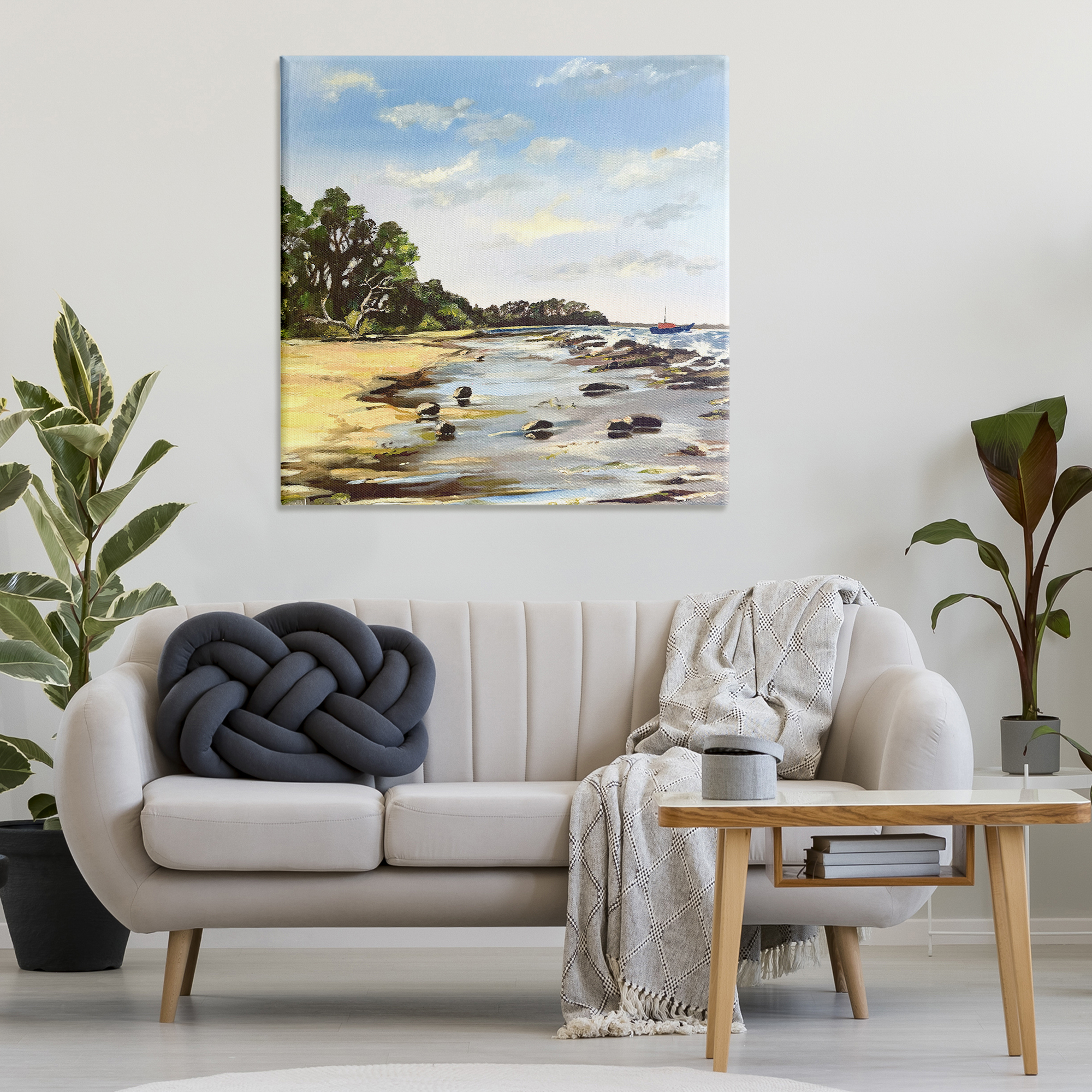 Low Tide Seascape Canvas Wall Art, design by Patricia Reynolds