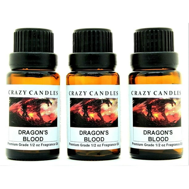 Crazy Candles Dragons Blood (Made in USA) 3 Bottles 1/2 fl oz Each