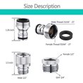 thumbnail image 4 of The sink faucet hose adapter is suitable sink faucet quick connector, GHT3/4 inch adapter, connected to the garden hose, used for portable washing machines/washing machines, showers, pet showers., 4 of 11