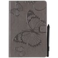 thumbnail image 2 of Galaxy Tab S4 10.5-inch 2018 SM-T830/T835 Case,Allytech Embossed with Butterfly Series Folio Stand Wallet Case with Cards/Cash Holder for Samsung Galaxy Tab S4 10.5-inch 2018 Release Tablet, Gray, 2 of 7