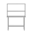 thumbnail image 5 of Flash Furniture Portable Prep and Work Table with NSF Certified 18 Gauge Stainless Steel Top Shelf and Double Overshelves and Galvanized Steel Undershelf, 5 of 9