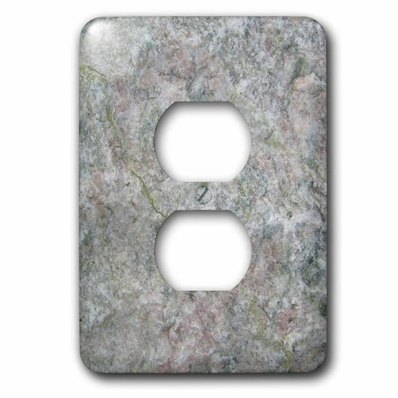 3dRose, Gray Pastel Stone Background, 2 plug outlet cover