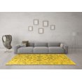 thumbnail image 3 of Ahgly Company Indoor Round Oriental Yellow Industrial Area Rugs, 5' Round, 3 of 4