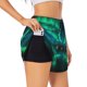 thumbnail image 1 of Balery Northern Lights Pantalones cortos deportivos para mujer con forro y dos bolsillos, elásticos, para entrenamiento, gimnasio, yoga-Large, 1 of 7