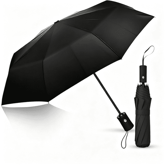 Umbrella,Travel Essentials Windproof Compact Collapsible Light, Automatic, Strong and Portable, Wind Resistant Folding Small Umbrella for Rain