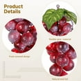 thumbnail image 3 of 8 Bunches Realistic Fake Grapes, Artificial Fruit Decor with Dewdrop Effect, Purplish-Red Lifelike Vineyard Display, Long-lasting Photography Props for Home Kitchen, 3 of 5