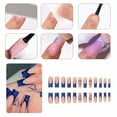 thumbnail image 3 of RAGUPEL 24Pcs Glue on Nails for Women,Hand-Painted Love Pattern Square Nails,Blue Sequins Full Cover Nail Tips,Best Press on Nails for Daily Life,Gatherings and Photo Shoots,Style3, 3 of 7
