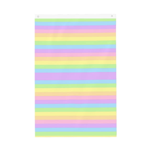 Flag 2x3ft Pastel Rainbow Striped Double Printed Flag Banner Tapestry Dorm Room Home College Decor