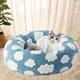 thumbnail image 1 of Cama de gato de donas Cama para dormir para dormir suave y cómodo acogedor cubierta lavable cama anidadora de perros anti -slip para animales pequeños, 1 of 8