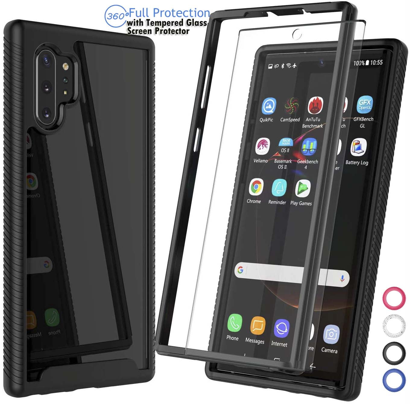 Njjex Galaxy Note 10 10+ 10 Plus 5G 2019 Phone Case [with Tempered
