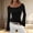 hwj# Black519, variant on Women Elegant T Shirt Boat Neck Solid Color Flared Long Sleeve Slim Blouse Fashionable Layered Casual Stylish Tops Casual Top Blouse,Black,L