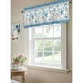 thumbnail image 6 of Curtain Valance for Windows,Ocean Starfish Shell Coral Kitchen Valances Rod Pocket Short Curtains,Blue Stripe Boho Style Window Treatment Panel for Bedroom Bathroom 42"x12", 6 of 7