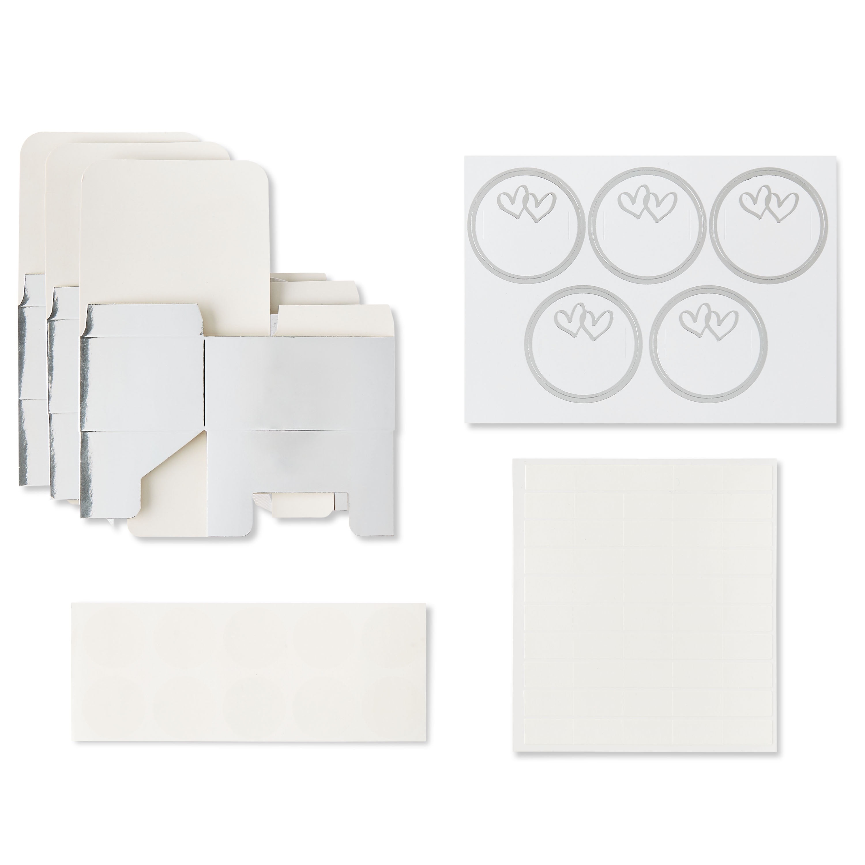 Silver Wedding Favor Boxes, 3" x 2", 50 Count, by Way To Celebrate