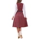 thumbnail image 3 of Vestido de tirantes a cuadros INSPIRE CHIC para mujer, vestido vintage de corte A, color rojo y verde, 3 of 6