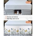 thumbnail image 7 of Butterfly Spring Floral Wrap Around Bed Skirts for California King Bed 18" Drop,Bed Skirt with Adjustable Elastic Belt Dust Ruffle Bed Valance Daisy Flowers Botanical Country Bed Frame Cover, 7 of 7