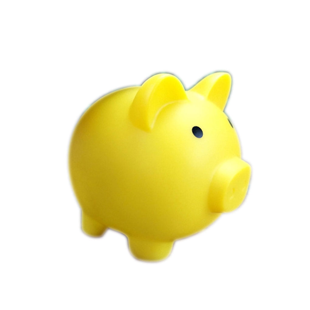 Round Piggy Bank Cartoon Creative Money Saving Box Coin Storage Case with Lock 