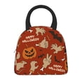 thumbnail image 3 of XMXT Reusable Insulated Lunch Bag Women Men, Halloween Pumpkin Mouse Lunchbox Large Lunch Box Tote Bags for Work School, 3 of 9