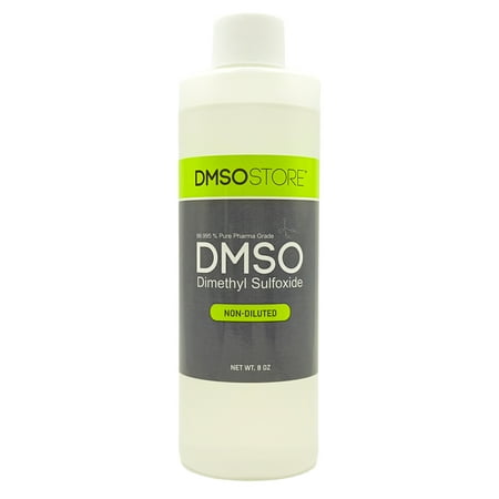 DMSO 8 oz. Plastic Bottle, Pure Pharma Grade 99.995%, Non-Diluted Liquid DMSO, Low Odor