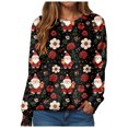 thumbnail image 6 of Towmus Christmas Sweatshirt for Women Plus Size 3D Cute Print Long Sleeve Funny Sweatshirts Xmas Ladies Cute Tops Pullover, 6 of 7