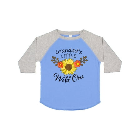 

Inktastic Grandad s Little Wild 1 with Beautiful Sunflower Gift Toddler Boy or Toddler Girl T-Shirt