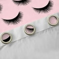 thumbnail image 4 of Castle Fairy Elegant Glitter Eyelash Curtains Pack of 2 (42x84 Each) for Teens Girls,Bling Makeup Curtains Blackout,Black Pink Bedroom Curtains,Breathable Home Decor, 4 of 6