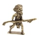 thumbnail image 2 of Estatua de soldado de latón pequeña, figura de luchador de escritorio en miniatura, escultura para con palo largo, 2 of 9