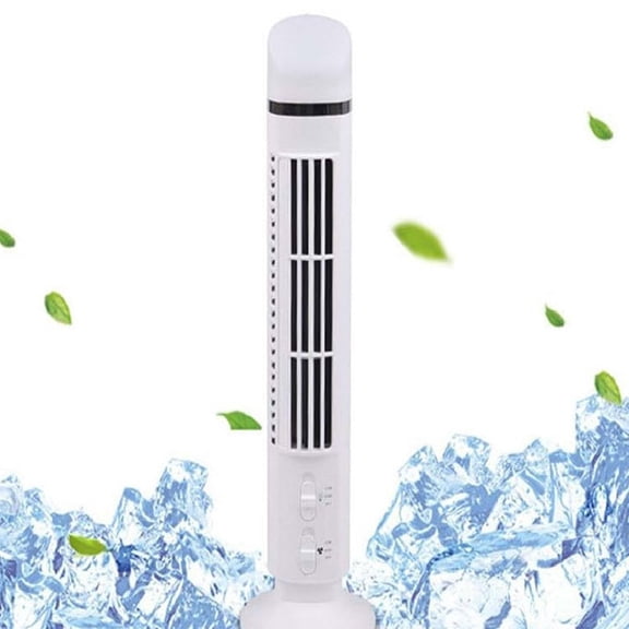 Portable Tower Fan, Usb Electric Fan Cooling Air Conditioning Purifier for Home Use Black, Portable Desk Fan with Light for Bedroom (White)