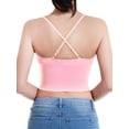 thumbnail image 7 of Made by Olivia Women's Seamless Padded Workout Sports Bra Cami Cropped Yoga Tank Top with Adjustable Straps, 7 of 7