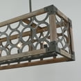 thumbnail image 6 of TOMIYA Wood Linear Pendant Lighting Rectangular Chandelier, 4-Light Rustic Farmhouse Chandelier Hanging Light Fixture for Dining Room Kitchen Island, 6 of 6