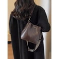 thumbnail image 6 of Women's Vintage Leather Crossbody Bucket Bag Casual Shoulder Purse with Adjustable Strap, 6 of 7