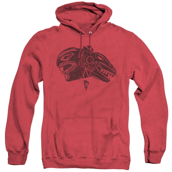 Power Rangers Red Adult Heather Hoodie Sweatshirt Red
